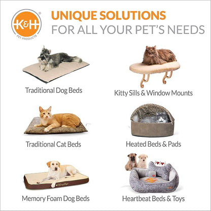 K&H Pet Products Thermal-Bowl Heated Water Bowl for Cats & Dogs Outside, Safety Listed Outdoor Heated Dog Dish for Pets, Automatic No Freeze, Anti Chew Cord - 1.5 Gallons Granite 25W | Outdoor Water Stays Unfrozen In Winter. Outdoor Heated Dog Dish for...