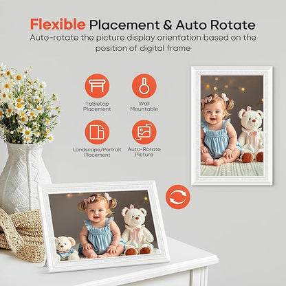 Frameo 10.1" Digital Picture Frame, Smart WiFi Digital Photo Frame