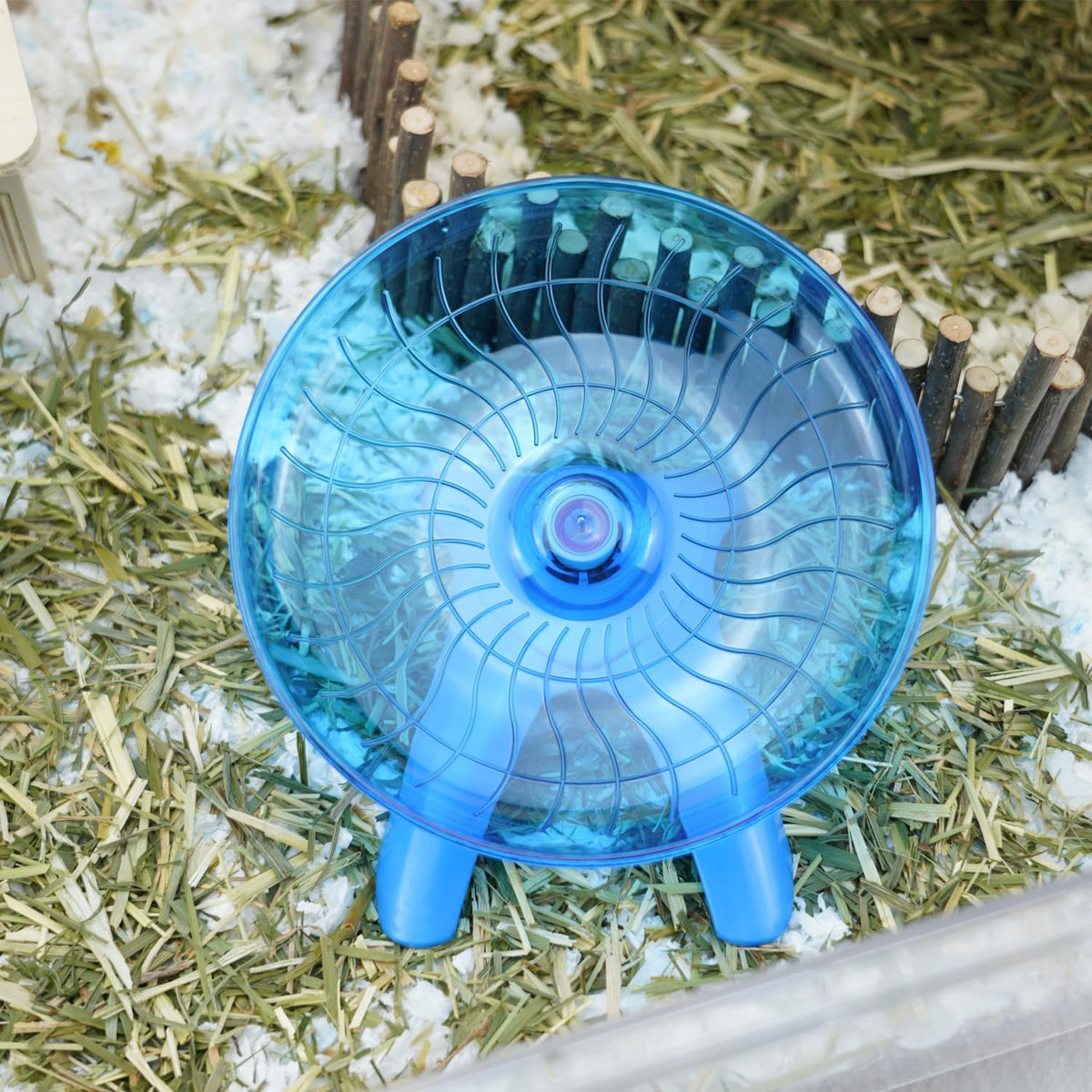 Hamster Wheel Flying Saucer Silent Exercise Wheel Running Wheel for Hamsters, Gerbils, Mice and Other Small Pets, Silent Hamster Running Wheel(Blue)