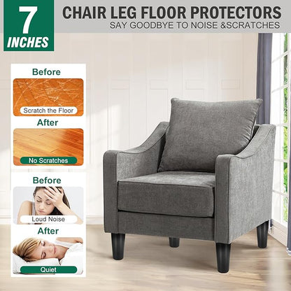 FoDau770 Black Rubber Wood Furniture Legs 7 Inches, Straight Tapered Wood Feet Mid Century Sofa Legs Set of 4, 5/16" UNC Furniture Feet Replacement Parts for Cabinet Couch Dresser Chair Ottoman Table