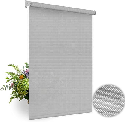 HILADUO Customized Solar Screen Roller Shade Blinds