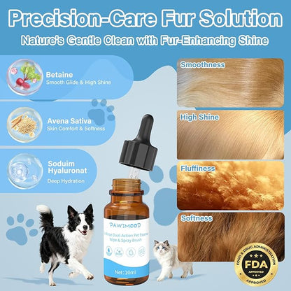 5-in-1 Pet Steam Brush for Dogs & Cats-Self-Cleaning Steam Dog Brush with 3 Swap-in Heads (Grooming, Dematting, Deshedding),Cat Spray Hair Removal Comb,Includes Pet Essence & Storage Case