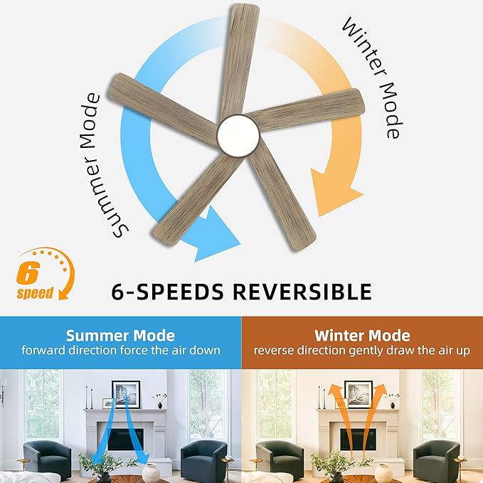 WINGBO 48 Inch DC Ceiling Fan