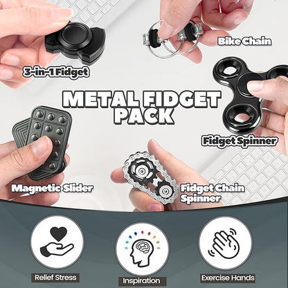 Valentines Day Gifts for Him 5 Pcs Fidget Toys Adults & Teen Metal Fidgets