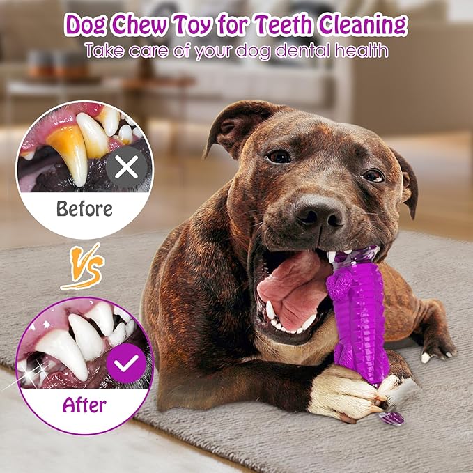 Dog Chew Toys for Aggressive Chewers: Puppy Teeth Chew Toy -Indestructible Dog Toys for Small Meduium Large Breed