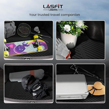 LASFIT Trunk Mat for Toyota Corolla 2020-2026,All Weather Cargo Mat Custom Fit TPE Cargo Liner for Corolla Front and Rear Trunk Liner, Black