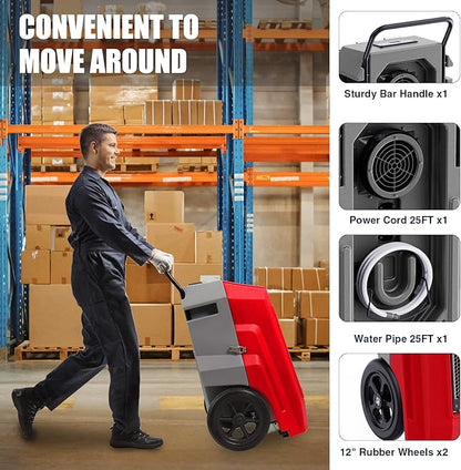 MOUNTO 180Pints Commercial Dehumidifier