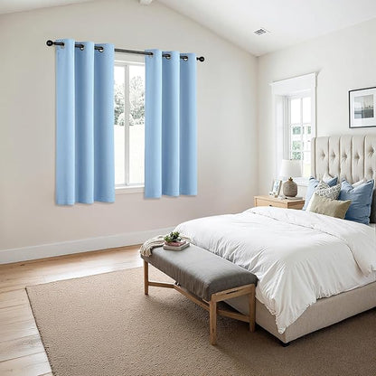 MIULEE Sky Blue Blackout Curtains