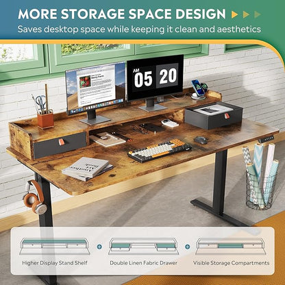 DEVAISE 55×28 Inch Electric Standing Desk