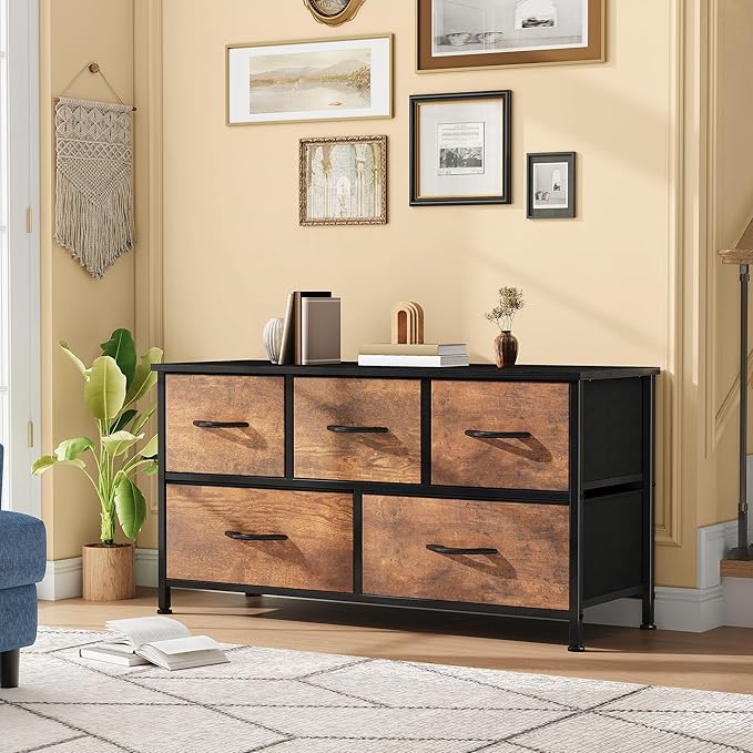 DWVO Dresser for Room with 5 Drawers