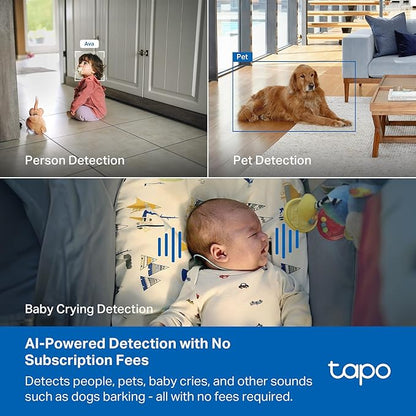 Tapo 4K Indoor Pan/Tilt Wired Security Camera