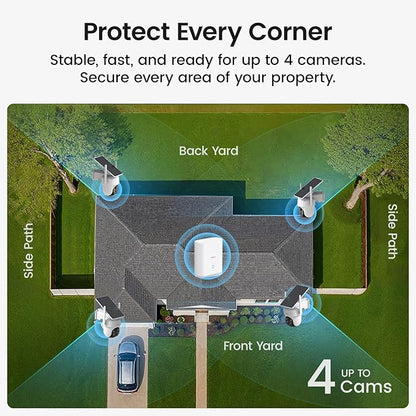 aosu Security Cameras Outdoor Wireless, 4 Cam-Kit, No Subscription,