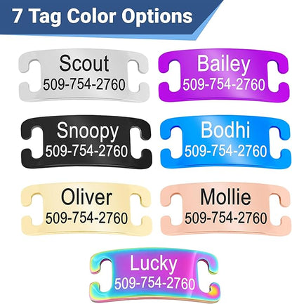 GoTags Personalized Cat Collars with Tag, Engraved Custom Cat Collar with Name and Phone, Breakaway Collar with Safety Buckle and Bell, Adjustable for Cats and Kitten (Blue with Nameplate)