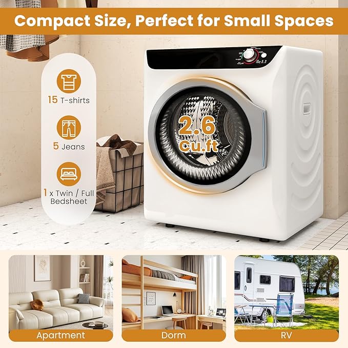 Auertech 2.6 CU. FT. Portable Dryers