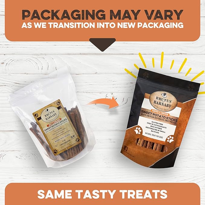 USA Sweet Potato Dog Treats - Grain Free, Cinnamon Pumpkin Crunchy Sticks are Great Tasting, Promote Positive Dog Gut Health with Natural Anti-Diarrhea Properties, no Preservatives Added