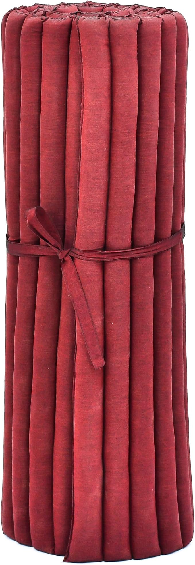 Leewadee - Kapok Roll Mat – Handcrafted Folding Sleep & Relaxation Mattress from Thailand, Ideal as Guest Bed, Camping Mat, Yoga Mat or Traditional Futon, 75 x 39 inches, Red