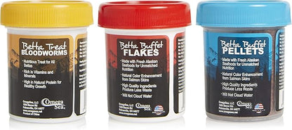 Omega One Betta Combo, Variety Pack of 3
