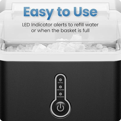 Iceman by Chefman Nugget Ice Maker Countertop, Pebble Ice Maker Machine