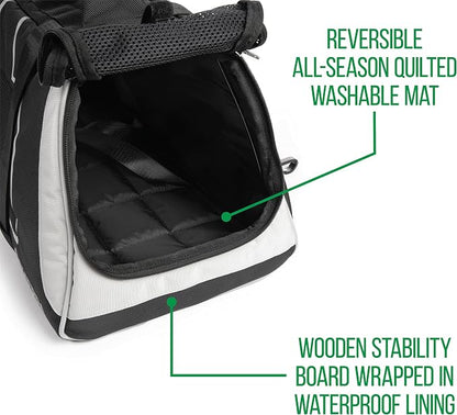 Sherpa Forma Frame Crash-Tested Travel Pet Carrier, Airline Approved & Guaranteed On Board - Black, Medium