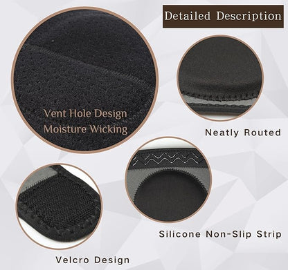 PANRRPERS Knee Pads with Thick Foam Adjustable Non-Slip Knee Pads for Work Garden Cleaning Flooring Yard Dance Yoga Construction Collision Avoidance Kneeling Sleevedd for Men