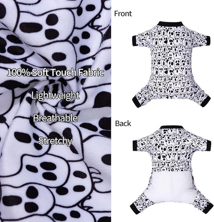 CuteBone Small Dogs Outfit Soft Puppy Onesies Pjs Halloween Dog Pajamas Pet Coat Cat Apparel Comfy Doggie Jumpsuit Bodysuit for All Seasons P300L