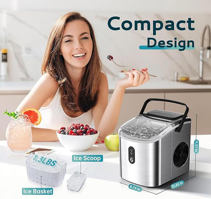 EUHOMY Ice Maker Countertop, Portable Ice Machine