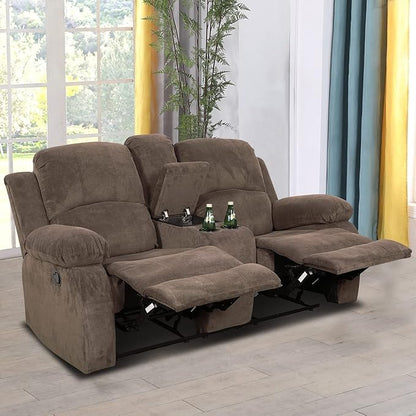 A Ainehome Living Room Furniture Set Leather Recliner Sofa Set Loveseat Chair Furniture Sofa Set for Living Room/Small Space/Rv/House/Office/Theater Seating (A-Taupe Brown Corduroy,Loveseat)