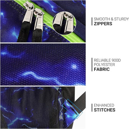 ZORFIN 26L Backpack for College, and Travel: Water Resistant Bookbag - Blue Lightning