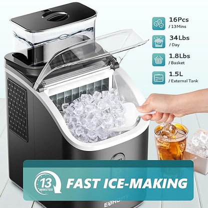 EUHOMY Ice Cube Maker Machine Countertop