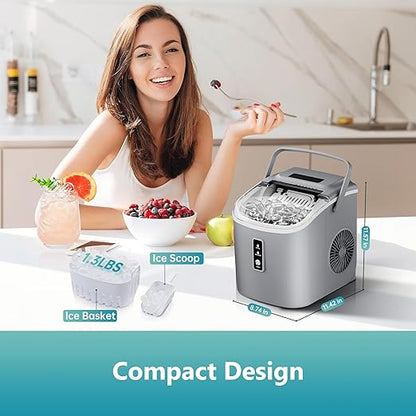 EUHOMY Countertop Ice Maker Machine