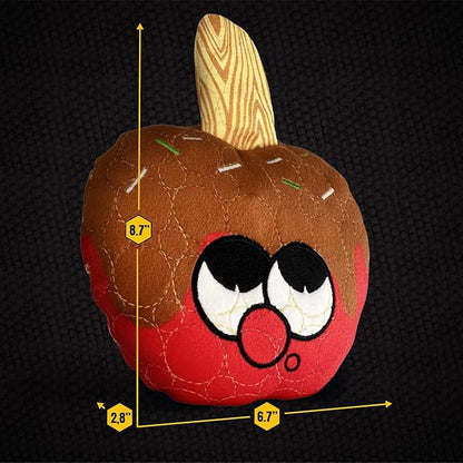 Bite Force -Durable & Strong Dog Toy Candy Apple Buddy with Squeaker, Kevlar-Reinforced for Aggressive Chewers for Small Medium Large Dogs - red.
