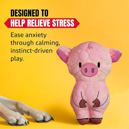 Bite Force -Durable & Strong Dog Toy Pig with Squeaker, Kevlar-Reinforced for Aggressive Chewers for Small Medium Large Dogs - Green.