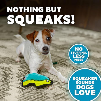Outward Hound Durablez Minis Stuffing-Free Squeaky Plush Dog Toy for Puppies & Small Dogs - Interactive, Soft Yet Tough, No Mess, Jumbo Squeaker, Long-Lasting Play, Hedgehog