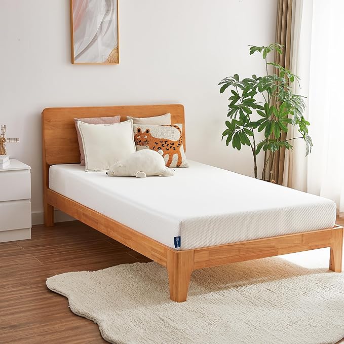 Twin Mattress, 8 Inch Memory Foam Mattress in a Box, Fiberglass Free Twin Size Mattresses for Pressure & Pain Relief, Soft and Comfortable