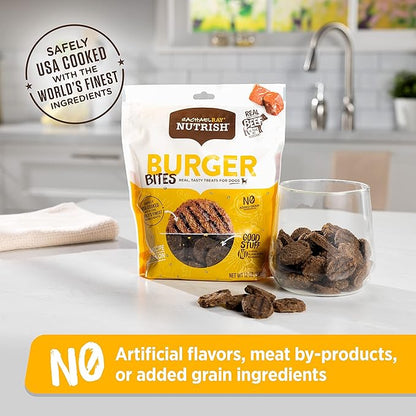 Nutrish Rachael Ray Burger Bites Beef Recipe with Bison Dog Treats, 12 oz. Pouch (Pack of 2)