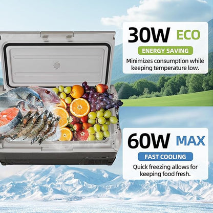 12V Car Refrigerator, 32QT Portable Fridge Freezer
