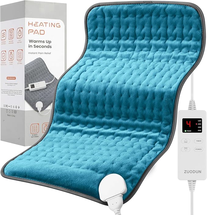 Electric Heating Pad for Back and Shoulder Pain Relief, Soft Heat Blanket