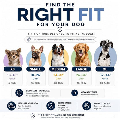 ShawnCo Essential Dog Harness, No-Pull Pet Vest (Mustang Red,XL) | 3 Leash Clips, Easy On, No-Choke, Reflective, Adjustable Fit, Padded Comfort, Control Handle, For Small, Medium & Large Dogs