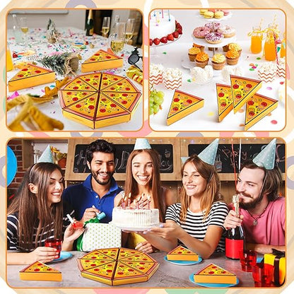 24 Pcs Turtle Themed Pizza Slice Box Pizza Paper Boxes for Party Favors Green Square Cardboard Boxes for Story Turtle Theme Birthday Party Supplies Decorations
