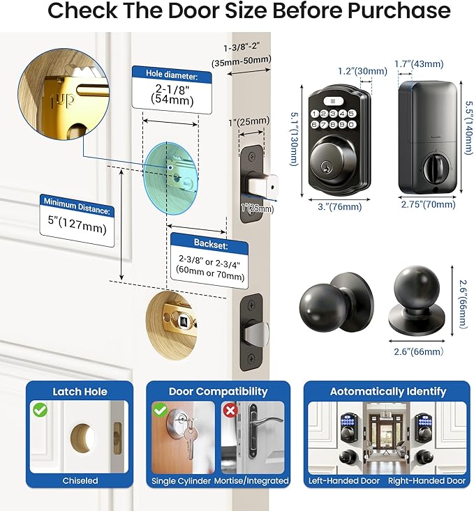 Veise Keyless Entry Door Lock