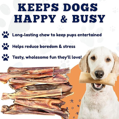 Amazing Dog Treats Gullet Sticks for Dogs- (6 Inch - 20 Count) - Jerky Chews for Dogs - Esophagus Beef Gullet