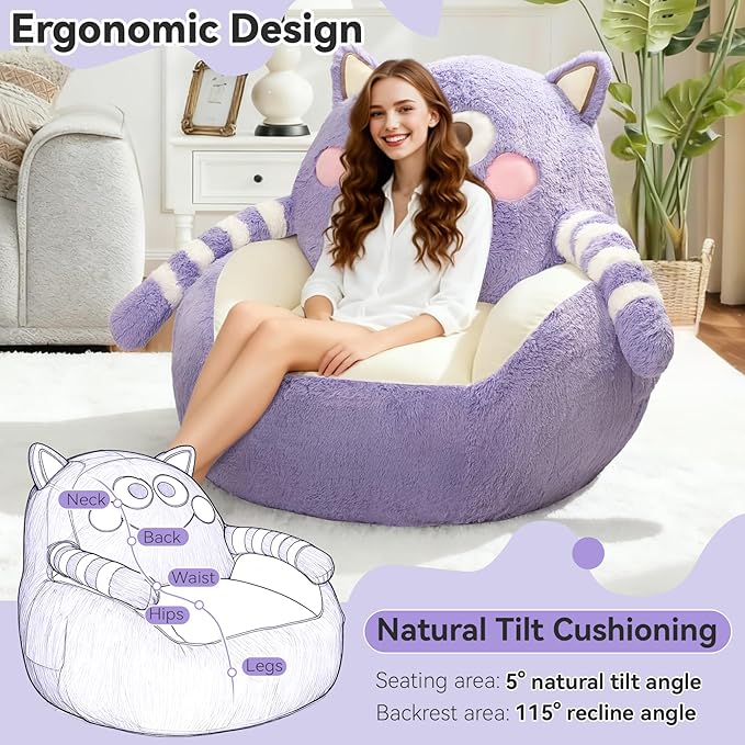 Creative-Style Sofa, Small Couch with Deep Seat, Ergonomically Designed Couches for Living Room, Bedroom, Apartment Use, Removable Sofa Cover