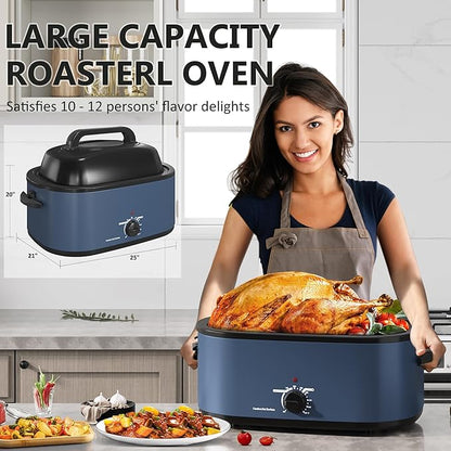 SUNVIVIPRO Roaster Oven 28 Quart, Electric Turkey Roaster