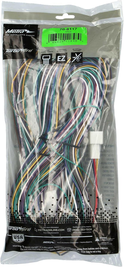 Metra 70-8117 Factory Amplifier Bypass Harness fits Select 2003-2009 Toyota Vehicles - 03-09 4RUNNER - 05-08 Matrix - 03-07 Sequoia - 04-06 Tundra | Also covers Sequoia and Matrix models, connects an aftermarket stereo to the factory sound system, plug...