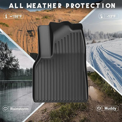 KARPAL Floor Mats Fit for Tesla Model Y Juniper 2025 2026 5-Seat (Not Fit 7 Seats), TPE All Weather Floor Mats & Trunk Mats Backrest Mat 7-PCS for Model Y Juniper Accessories