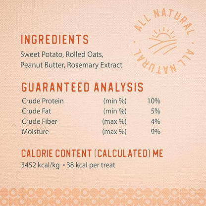 Caledon Farms The Dodo Crunchy Biscuits - Sweet Potato with Peanut Butter 19.5oz, Dog Treats