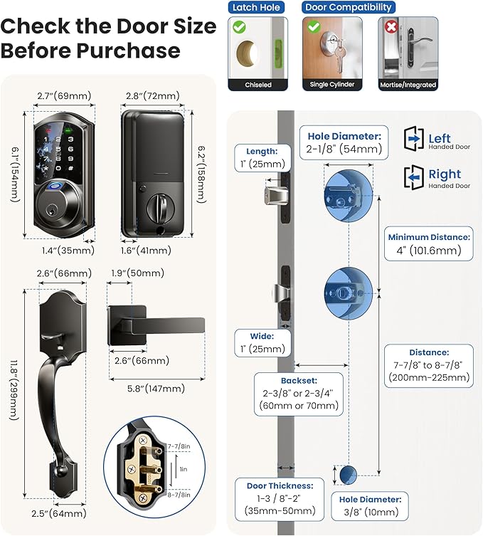 Veise VE07-H Fingerprint Smart Locks