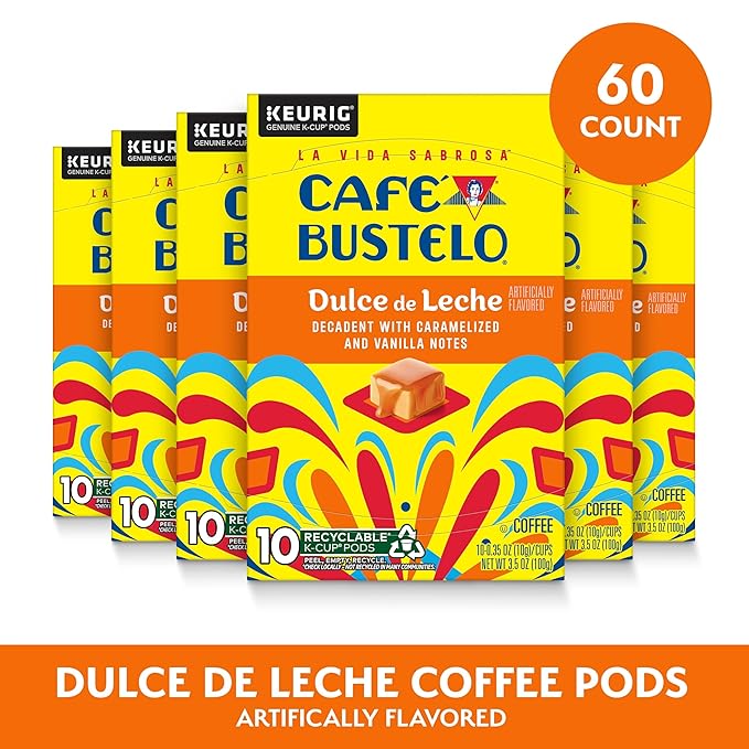 Café Bustelo Dulce de Leche Artificially Flavored Coffee, 10 Ct. K-Cup pods