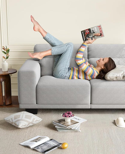 Amada 65" Loveseat Sofa, 2 Seater Couch with Deep Seats and Wide Armrests for Living Room, Comfy Couch with Removable Washable Covers, Easy Assembly