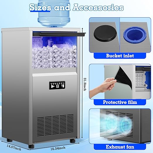 Ice Maker Commercial Ice Maker Machine 150lbs/24H